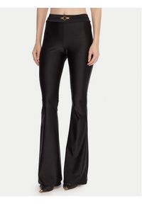 Just Cavalli Legginsy 79PAC1C1 J0108 Czarny Flare Fit. Kolor: czarny. Materiał: bawełna