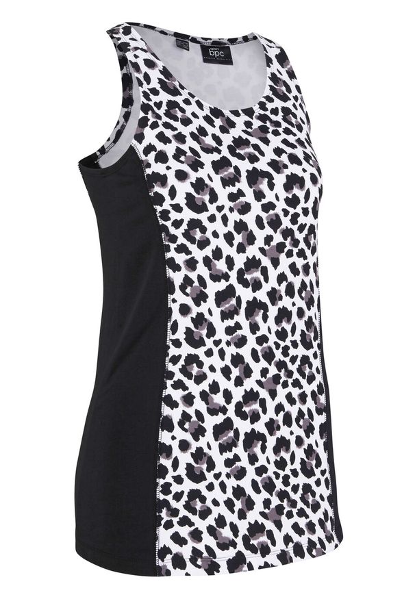 Top sportowy bonprix czarny. Kolor: czarny. Styl: sportowy