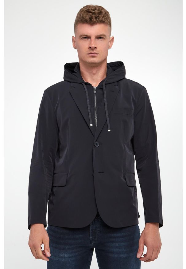 Armani Exchange - Marynarka męska z kapturem ARMANI EXCHANGE. Typ kołnierza: kaptur
