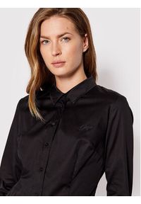 Guess Koszula W2YH41 WAF10 Czarny Slim Fit. Kolor: czarny. Materiał: bawełna