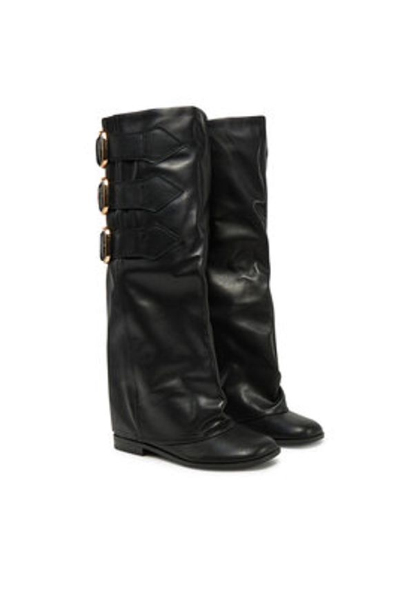 Naked Wolfe Kozaki Anchor 00007 Czarny. Kolor: czarny. Materiał: skóra