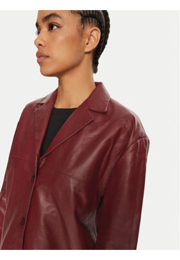 2NDDAY Marynarka Harrison 2245515672 Czerwony Oversize. Kolor: czerwony. Materiał: skóra