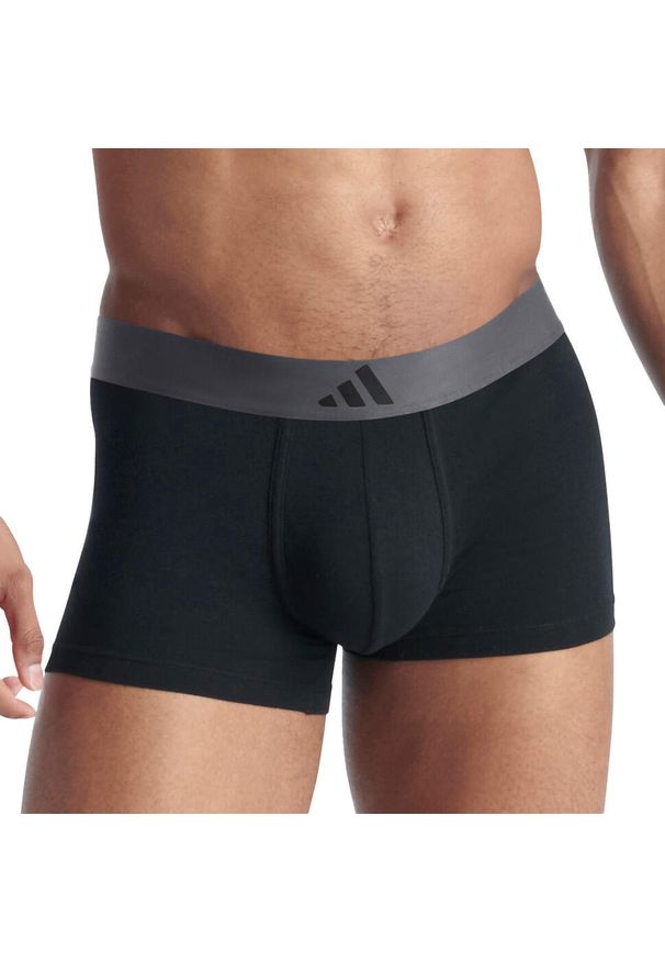 Adidas - Bokserki Active Flex Cotton Body 4 pak. Kolor: szary. Materiał: bawełna, elastan