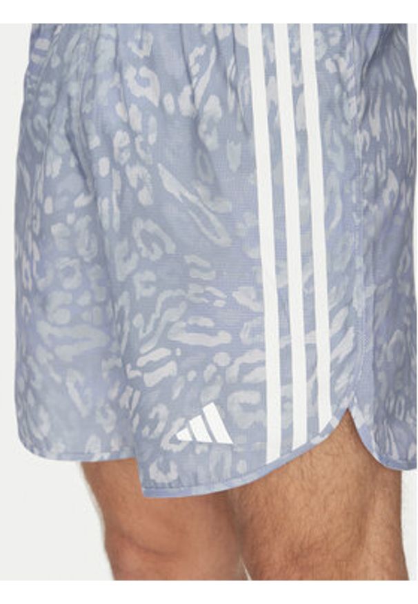 Adidas - adidas Szorty sportowe Own the Run 3-Stripes JD7769 Niebieski Regular Fit. Kolor: niebieski. Materiał: syntetyk. Sport: bieganie