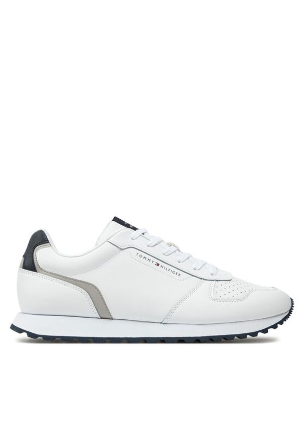 TOMMY HILFIGER - Tommy Hilfiger Sneakersy New Runner Eva Mix Lth Flag FM0FM05453 Biały. Kolor: biały. Materiał: skóra