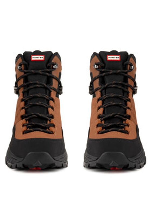 Hunter Trekkingi H1-061 Brązowy. Kolor: brązowy. Materiał: nubuk, skóra. Sport: turystyka piesza