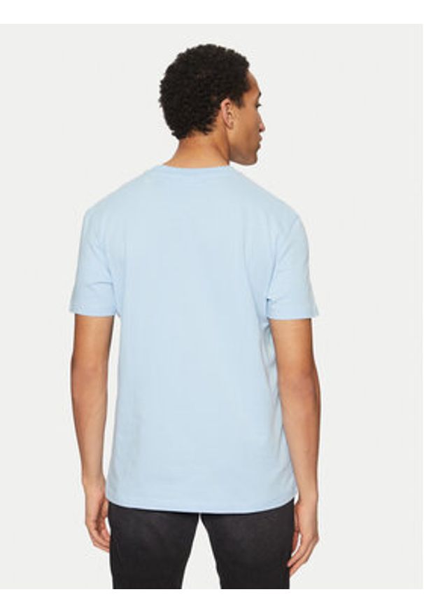 Calvin Klein Jeans T-Shirt Monologo J30J325649 Błękitny Regular Fit. Kolor: niebieski. Materiał: bawełna