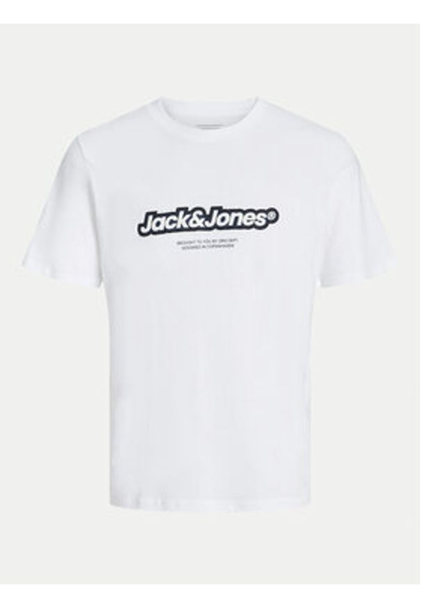 Jack & Jones - Jack&Jones T-Shirt Vesterbro 12265740 Biały Relaxed Fit. Kolor: biały. Materiał: bawełna