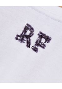RETROFETE - Biały t-shirt z panterą. Kolor: biały. Materiał: jeans, materiał. Wzór: motyw zwierzęcy #6