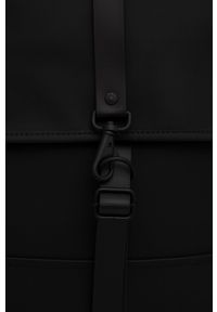Rains plecak 12200 Backpack kolor czarny duży gładki 12200.01-Black. Kolor: czarny. Wzór: gładki #4