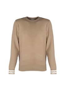John Richmond Sweter | UMA24099MA IR | Mężczyzna | Beżowy. Okazja: na co dzień. Kolor: beżowy. Materiał: wiskoza, poliester. Wzór: aplikacja. Styl: elegancki, casual