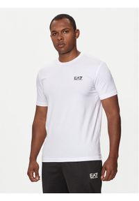 EA7 Emporio Armani T-Shirt 8NPT26 PJVQZ 1100 Biały Regular Fit. Kolor: biały. Materiał: bawełna