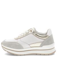 Białe Sneakersy Filippo Modne Obuwie Damskie. Okazja: na co dzień. Zapięcie: sznurówki. Kolor: biały. Materiał: zamsz, materiał. Szerokość cholewki: normalna #7