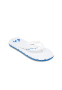 Quiksilver - Klapki dla Mężczyzn MOLOKAI CORE. Okazja: na plażę. Kolor: biały. Materiał: guma, syntetyk. Wzór: paski. Styl: sportowy