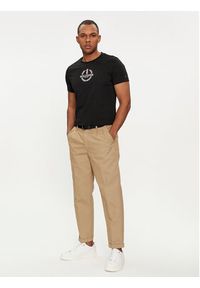 TOMMY HILFIGER - Tommy Hilfiger T-Shirt Global Stripe MW0MW34388 Czarny Regular Fit. Kolor: czarny. Materiał: bawełna #3