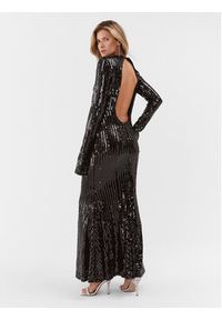 ROTATE Sukienka wieczorowa Sequin 111349100 Czarny Slim Fit. Kolor: czarny. Materiał: syntetyk. Styl: wizytowy