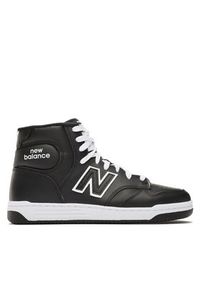 New Balance Sneakersy BB480COB Czarny. Kolor: biały, czarny. Materiał: skóra #5