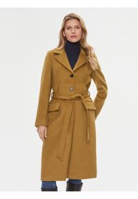 Bruuns Bazaar Płaszcz wełniany Catarina BBW2508 Brązowy Regular Fit. Kolor: brązowy. Materiał: wełna, syntetyk #1