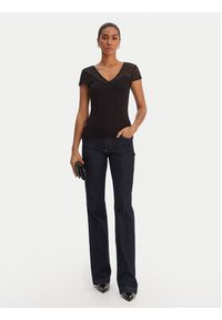 Morgan Bluzka 251-DFLO Czarny Slim Fit. Kolor: czarny. Materiał: wiskoza #4