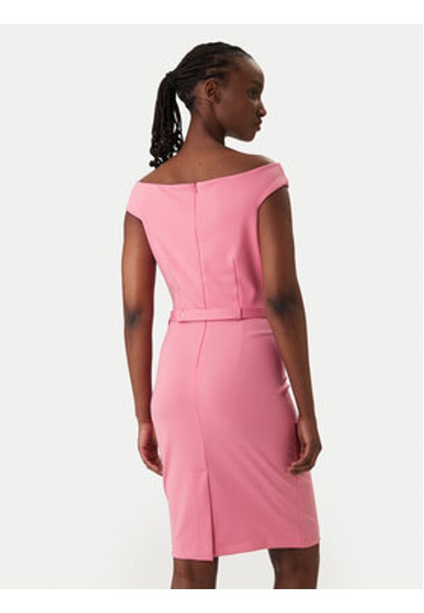 Rinascimento Sukienka koktajlowa CFC0127755003 Różowy Slim Fit. Kolor: różowy. Materiał: syntetyk. Styl: wizytowy