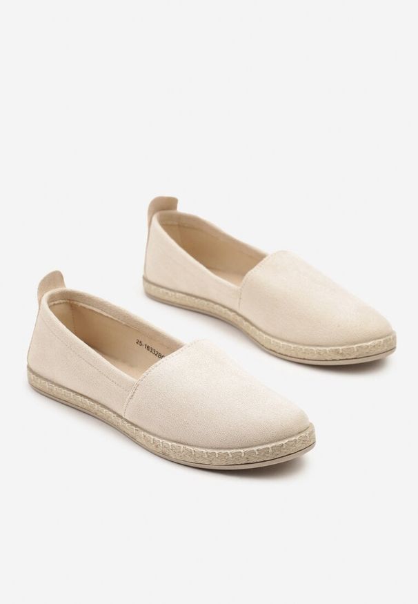 Born2be - Beżowe Espadryle na Płaskiej Plecionej Podeszwie Juliatta. Okazja: na co dzień. Kolor: beżowy. Styl: klasyczny, elegancki, casual