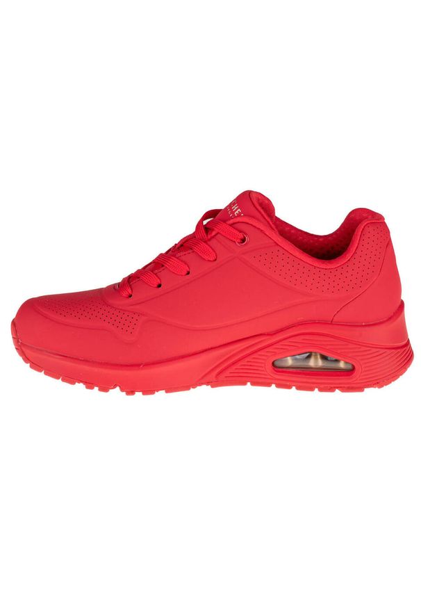 skechers - Buty do chodzenia damskie, Skechers Uno-Stand on Air. Kolor: czerwony. Materiał: materiał, syntetyk, tkanina. Sport: turystyka piesza
