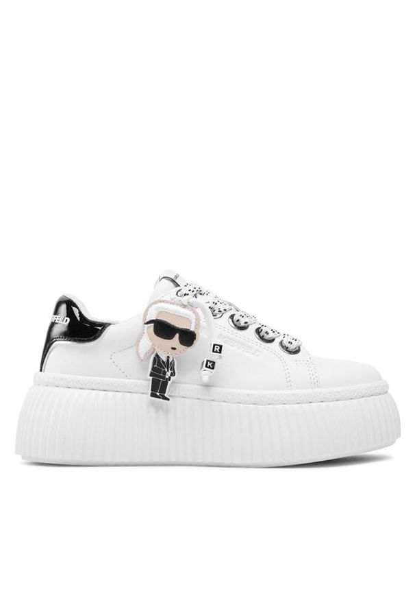 Karl Lagerfeld - KARL LAGERFELD Sneakersy KL42376N Biały. Kolor: biały. Materiał: skóra