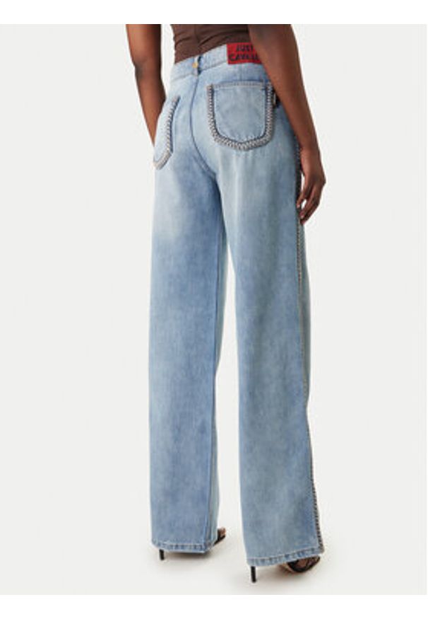 Just Cavalli Jeansy 80PAB5T3 CDWCD Niebieski Straight Fit. Kolor: niebieski