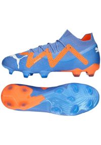 Buty piłkarskie Puma Future Ultimate FG/AG M 107165 01 niebieskie niebieskie. Zapięcie: sznurówki. Kolor: niebieski. Materiał: syntetyk, dzianina. Szerokość cholewki: normalna. Sport: piłka nożna