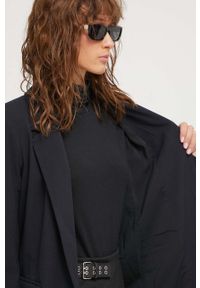 Abercrombie & Fitch marynarka kolor czarny jednorzędowa gładka. Okazja: na co dzień. Kolor: czarny. Wzór: gładki. Styl: casual, klasyczny #3