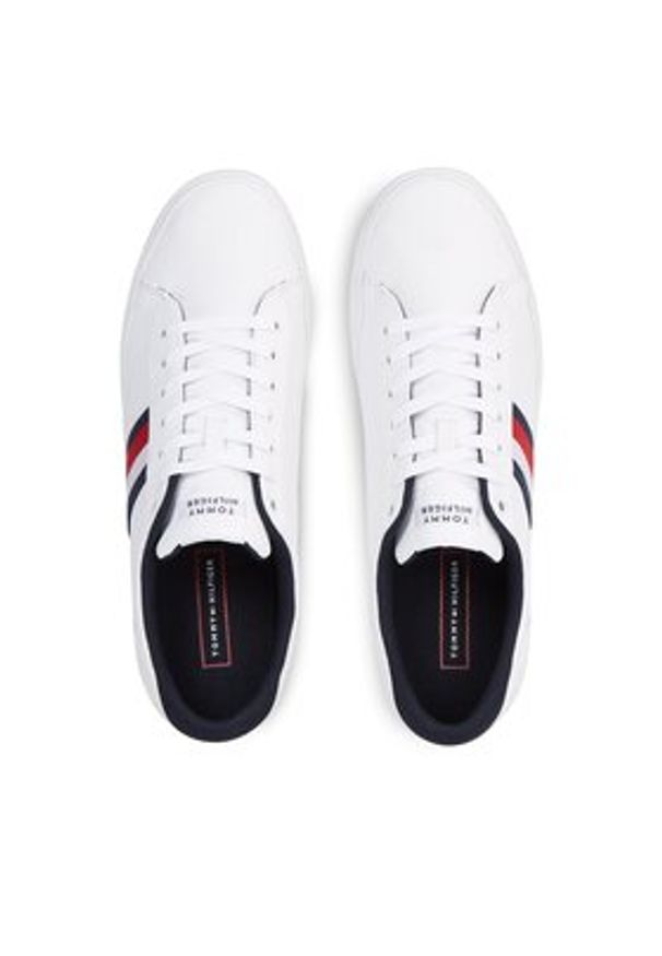 TOMMY HILFIGER - Tommy Hilfiger Tenisówki Iconic Vulc Stripes Mesh FM0FM05072 Biały. Kolor: biały. Materiał: materiał