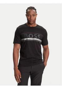 BOSS T-Shirt Iconic Zone 50550113 Czarny Regular Fit. Kolor: czarny. Materiał: bawełna