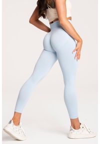 GYM GLAMOUR - Legginsy fitness damskie Gym Glamour basic. Kolor: niebieski. Sport: fitness