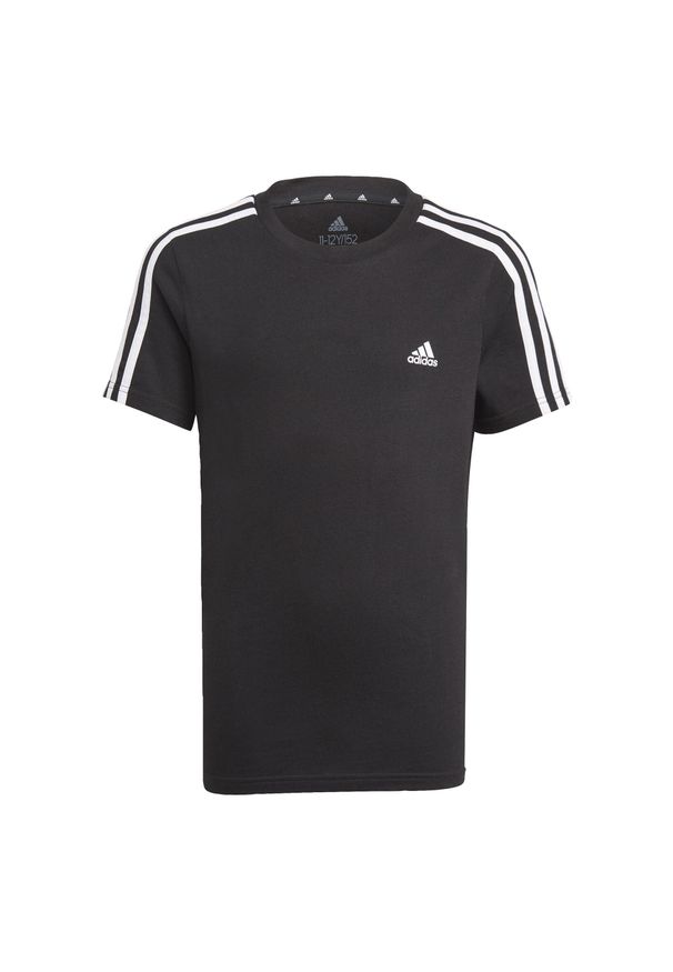 Adidas - Koszulka dziecięca adidas Essentials 3-Bandes. Kolor: czarny, biały, wielokolorowy. Sport: joga i pilates