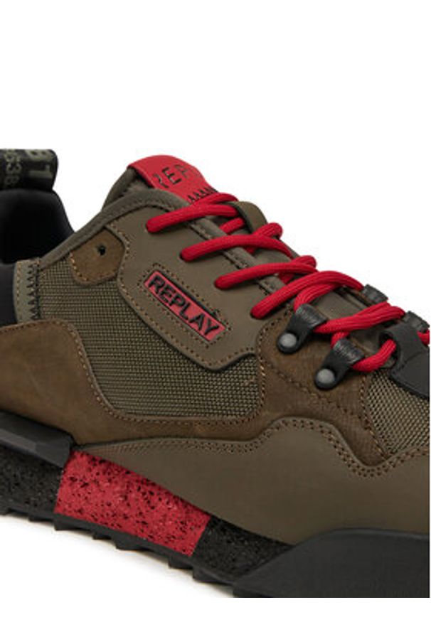 Replay - REPLAY Sneakersy GMS1P .000.C0057L Zielony. Kolor: zielony. Materiał: skóra, nubuk