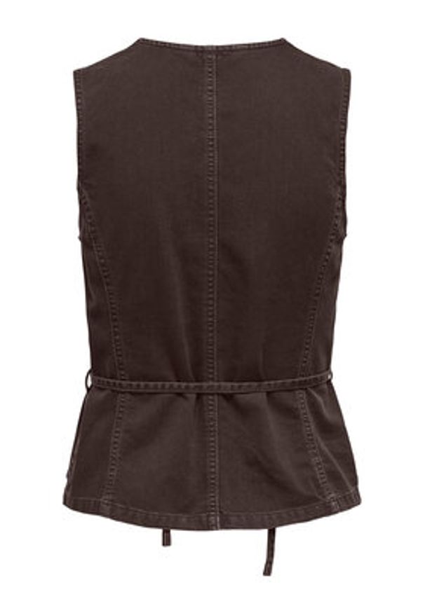 only - ONLY Top Silla 15374051 Brązowy Regular Fit. Kolor: brązowy. Materiał: bawełna