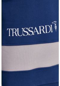 Trussardi Jeans - Trussardi Bluza bawełniana męska kolor szary z nadrukiem. Kolor: niebieski. Materiał: bawełna. Wzór: nadruk #3