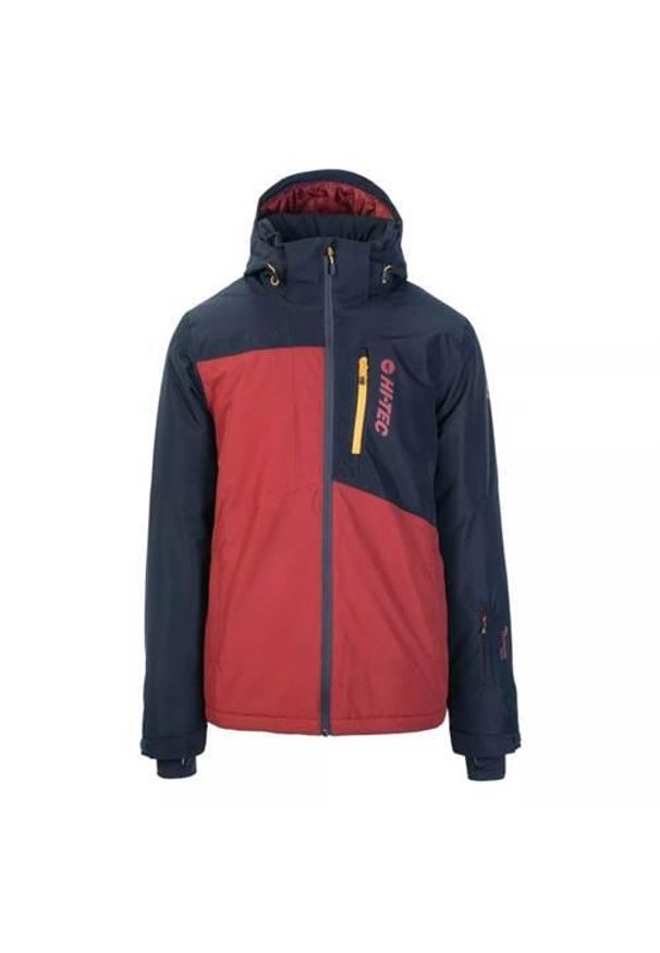 Hi-tec - Kurtka narciarska męska Hi-Tec Alpir. Typ kołnierza: kaptur. Kolor: wielokolorowy, czerwony. Materiał: syntetyk. Sezon: zima. Sport: narciarstwo