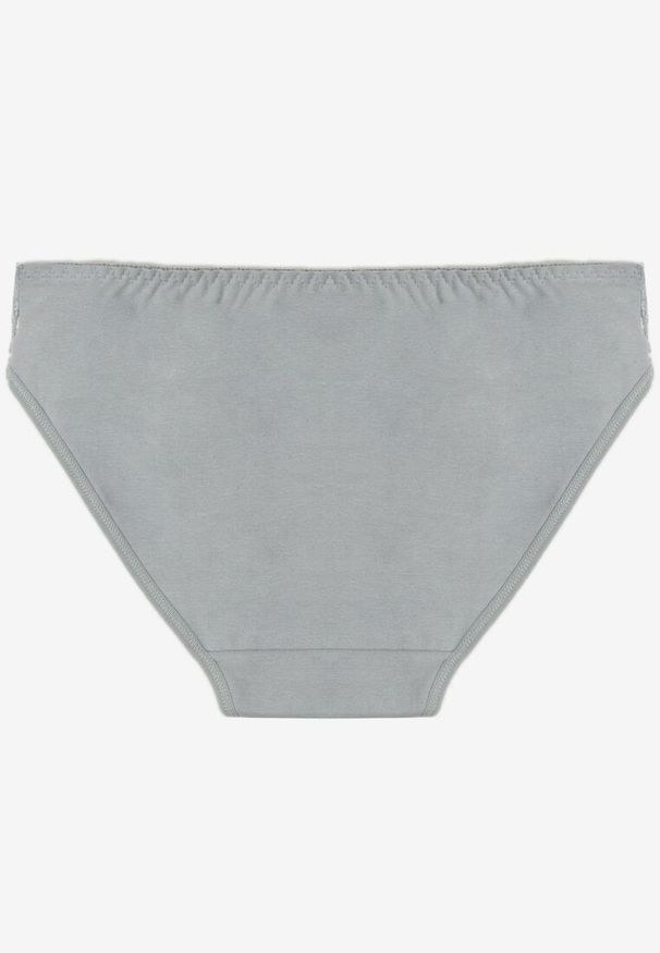 Born2be - Niebieskie Bawełniane Majtki Figi Zdobione Koronką Erpolia. Kolor: niebieski. Materiał: bawełna, koronka. Wzór: aplikacja, koronka
