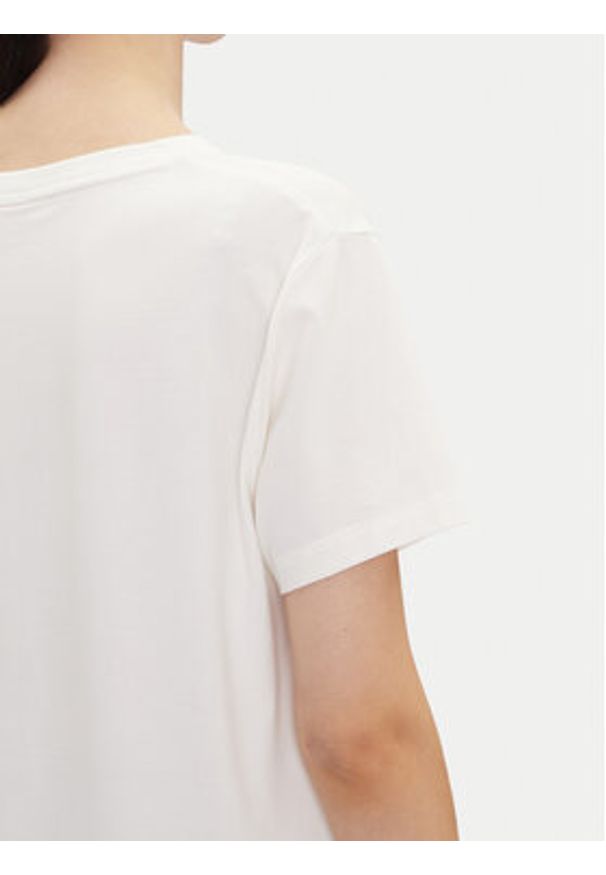 Hugo - HUGO T-Shirt Nika_T-Shirt 50540046 Écru Regular Fit. Kolor: kremowy. Materiał: bawełna