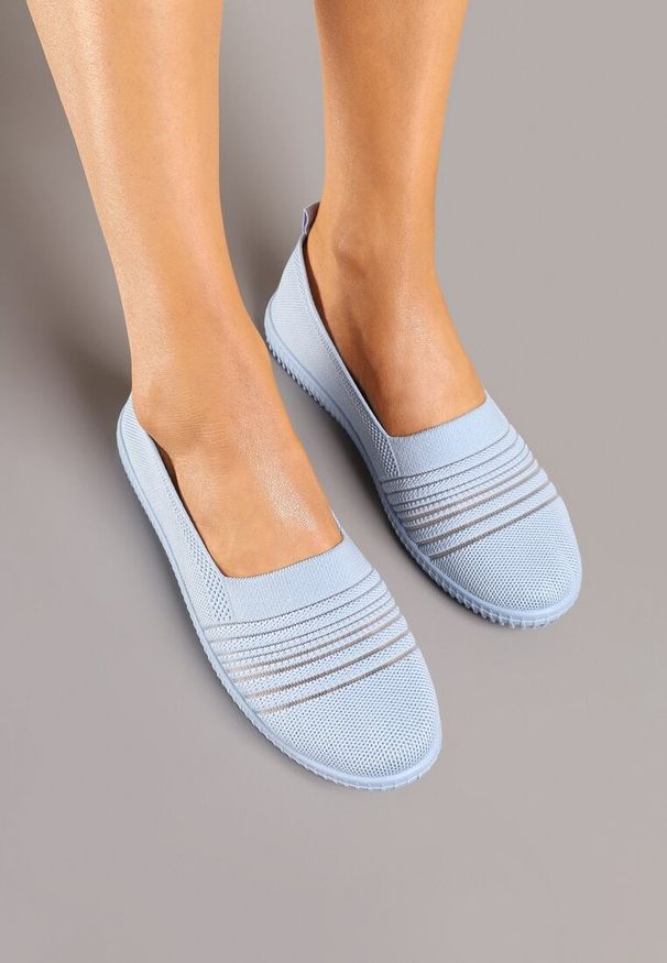 Born2be - Jasnoniebieskie Tenisówki z Ozdobnymi Paskami Loroti. Okazja: na co dzień. Zapięcie: pasek. Kolor: niebieski. Materiał: jeans. Styl: klasyczny, casual