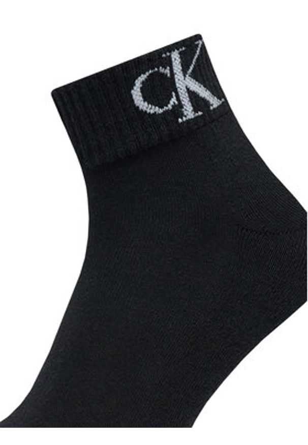 Calvin Klein Jeans Zestaw 2 par niskich skarpet męskich 701228805 Czarny. Kolor: czarny. Materiał: materiał, bawełna