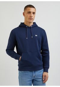 Lee - LEE PLAIN HOODIE MĘSKA BLUZA Z KAPTUREM EMPEROR NAVY L80YRFA67. Typ kołnierza: kaptur #1