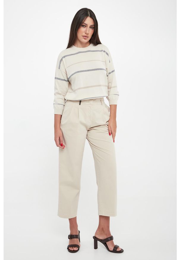 Sweter damski w paski PESERICO. Wzór: paski