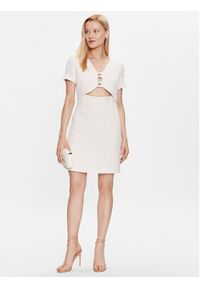 Pinko Sukienka codzienna 100946 A0UO Écru Regular Fit. Okazja: na co dzień. Materiał: bawełna. Typ sukienki: proste. Styl: casual #5