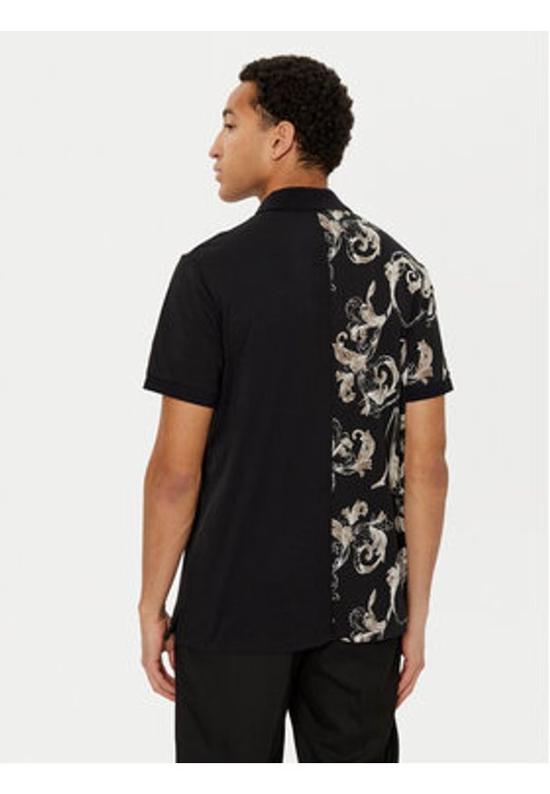 Versace Jeans Couture Polo 78GAG625 Czarny Regular Fit. Typ kołnierza: polo. Kolor: czarny. Materiał: bawełna