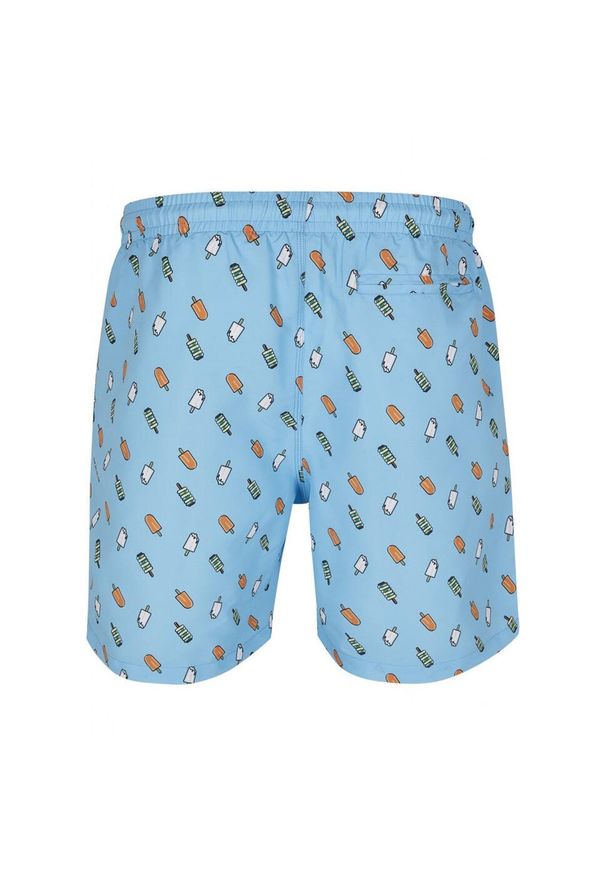 Urban Classics - Męskie Spodenki Kąpielowe Ice Lolly. Kolor: niebieski. Styl: sportowy