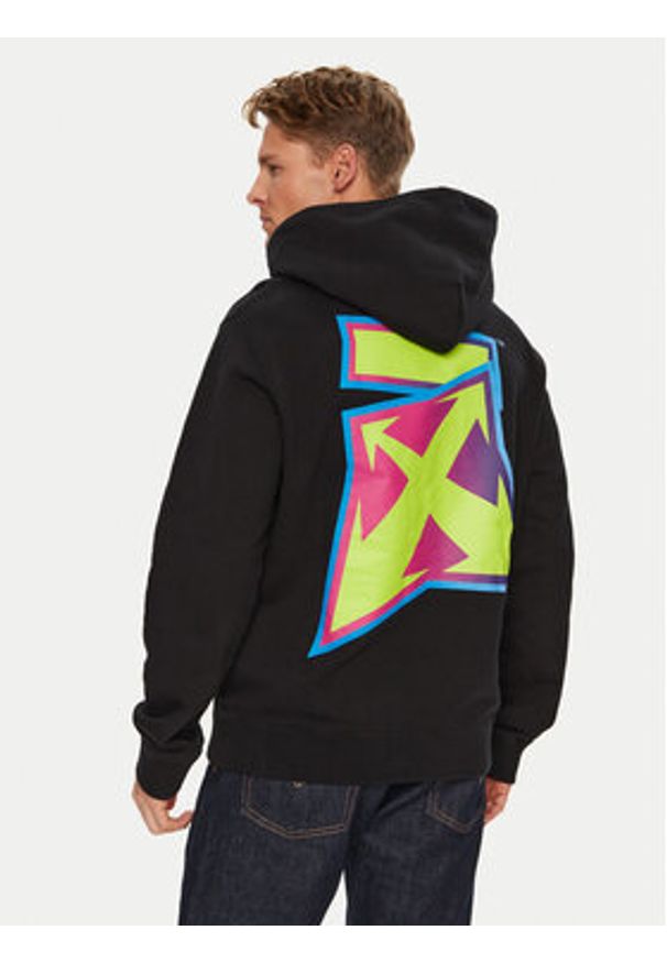 OFF-WHITE - Off-White Bluza OMBB097F22FLE0061070 Czarny Regular Fit. Kolor: czarny. Materiał: bawełna