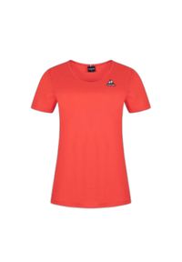 Damska koszulka z krótkim rękawem Le Coq Sportif Saison N°1. Kolor: czerwony. Długość rękawa: krótki rękaw. Długość: krótkie. Sport: fitness