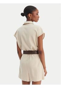 Fracomina Kombinezon FS25SO1001W70901 Beżowy Regular Fit. Kolor: beżowy. Materiał: wiskoza #3